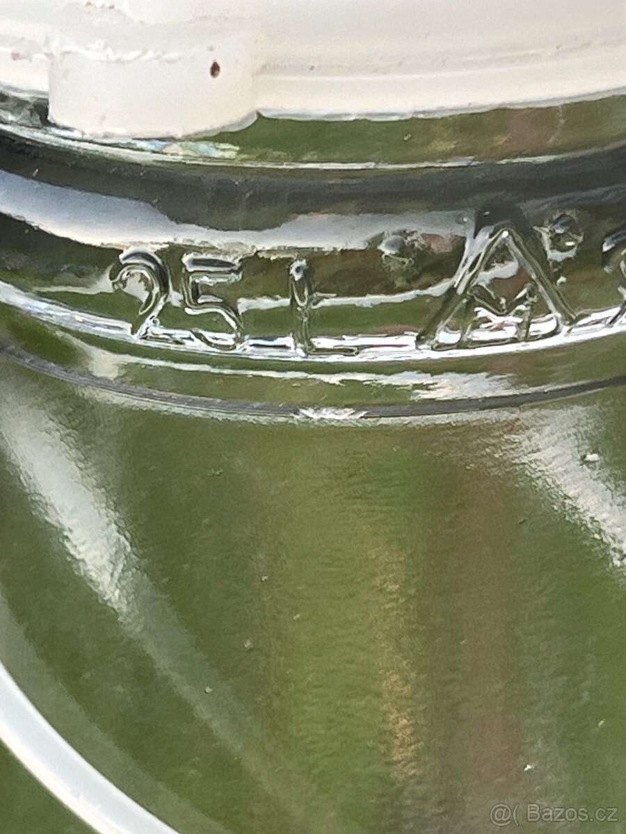 Skleněné nádoby – 25 l demižon + hnědá laboratorní láhev - 7