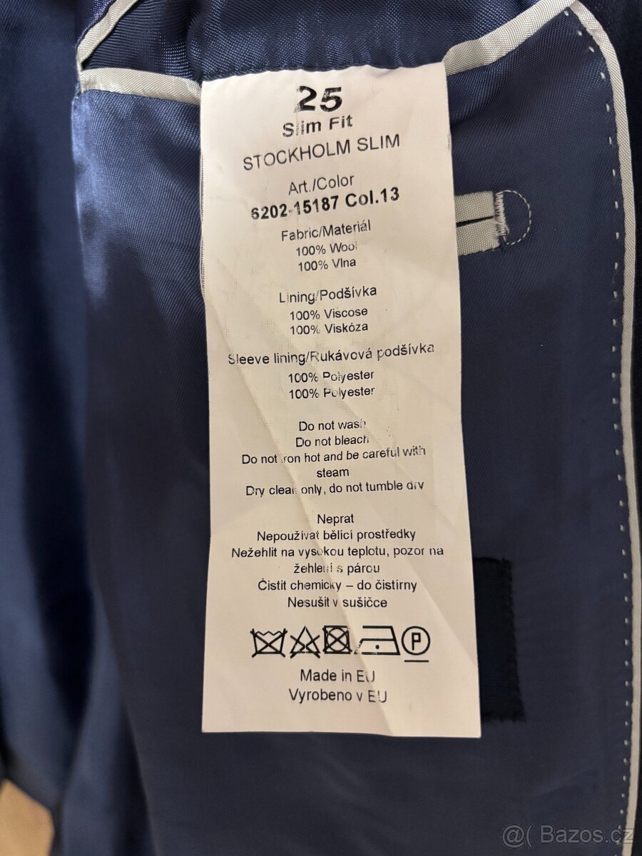 Panský oblek Luggi. 100% vlna. Slim fit. - 7