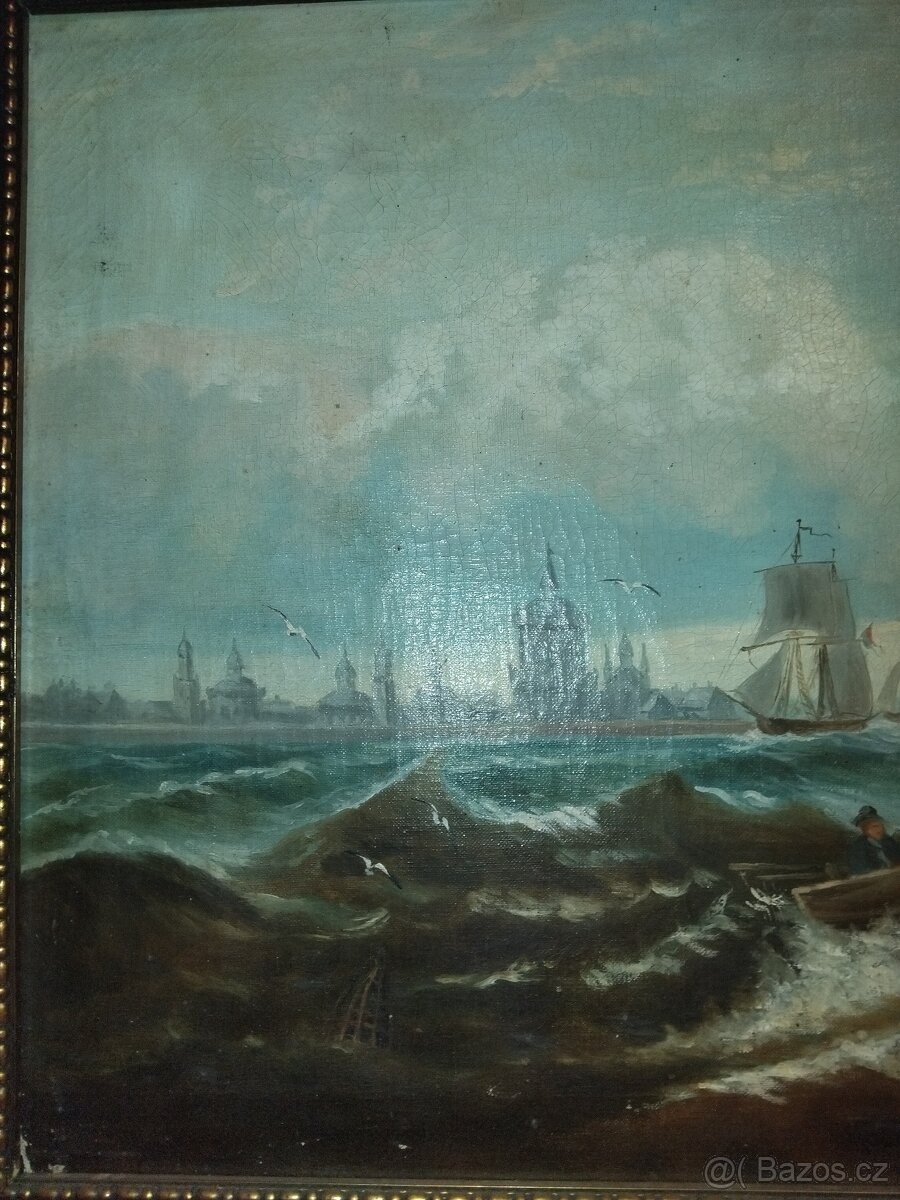 Obraz moře na plátně cca 78cm x 61cm. - 7