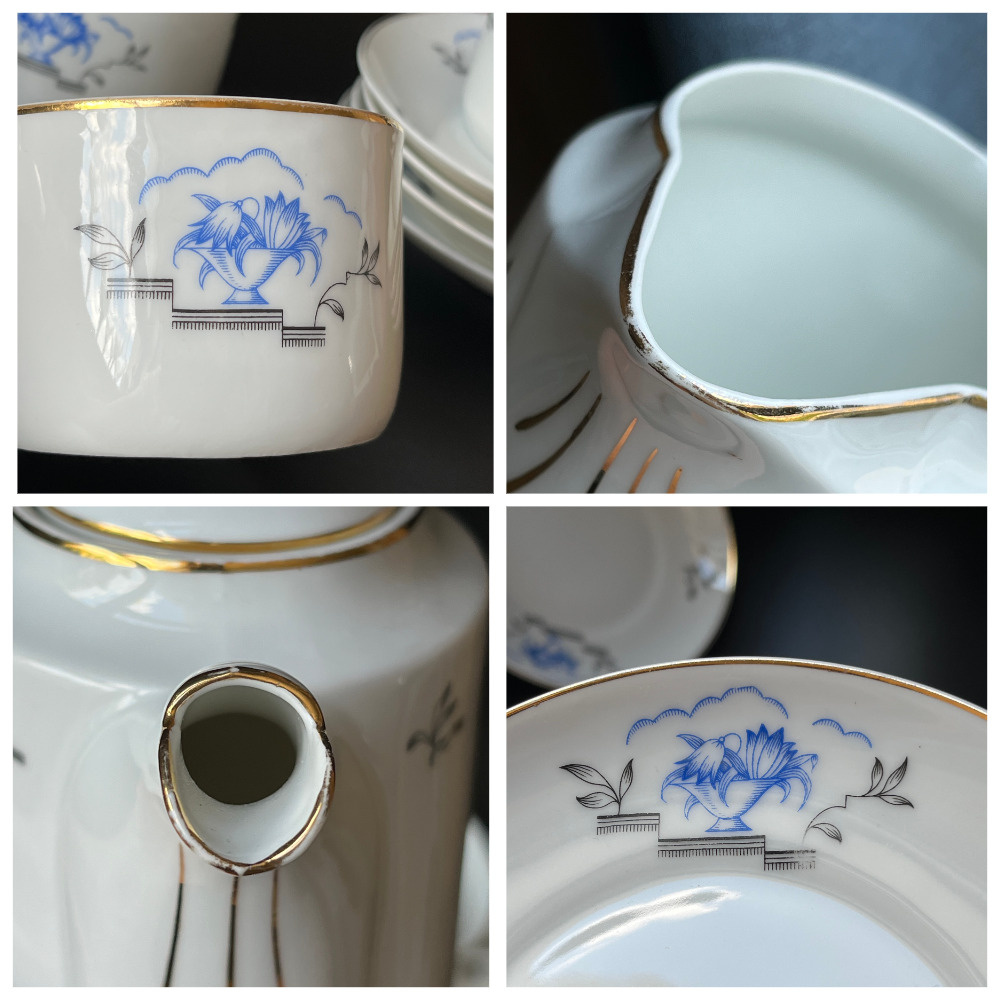 Art Deco servis pro 4 osoby, Chodau, Haas&Czjzek - 7