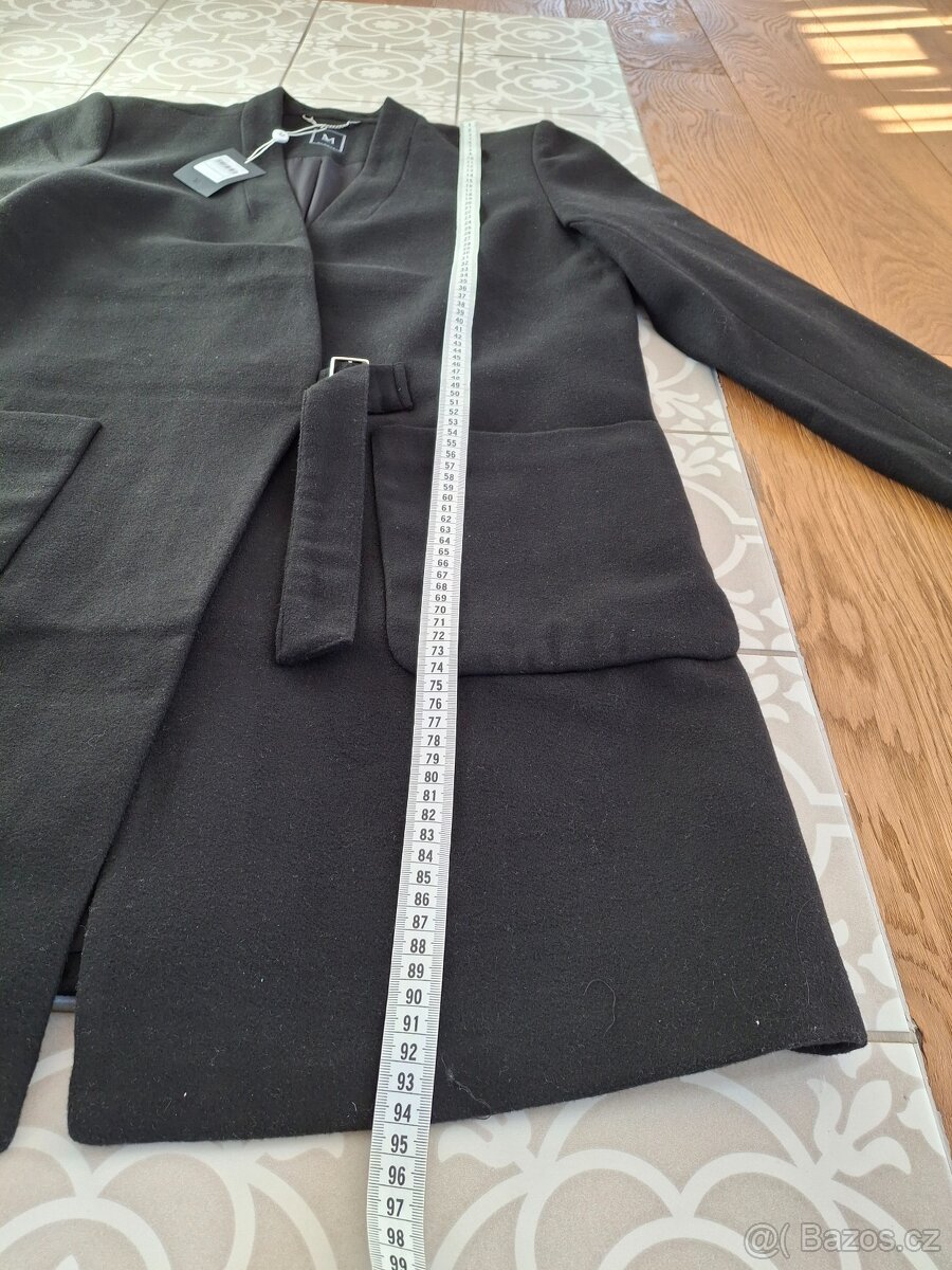 Černý kabát Montecristo XL 10 % vlna 5 % viskoza - 7