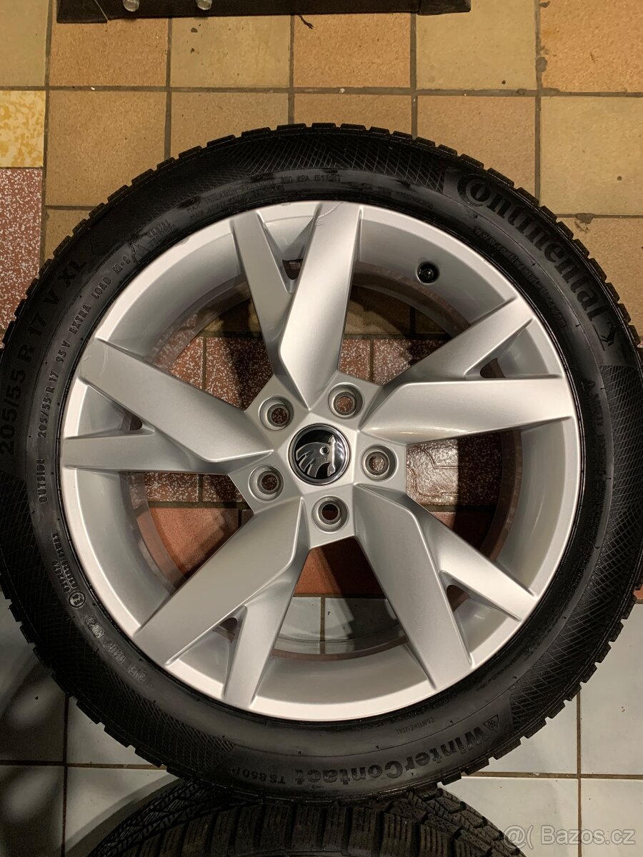 Alu kola Škoda R17 5X112 ZIMNÍ PNEU 205/55 R17 LYRA - 7
