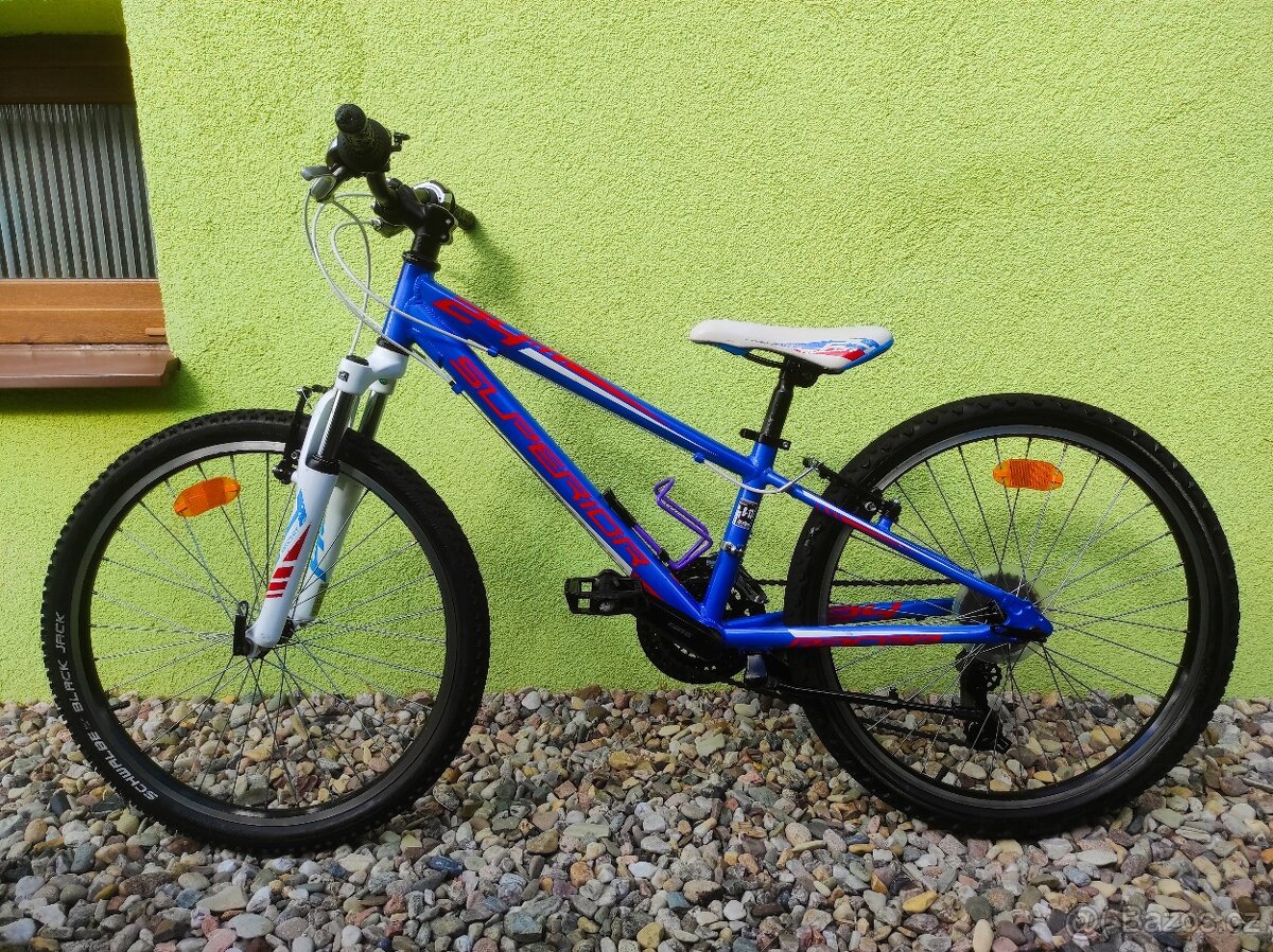 Značkové dětské kolo Superior 24" (modrá) - 7