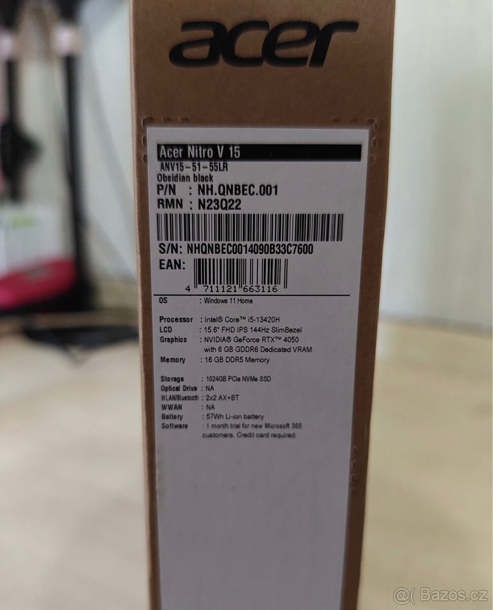 Herní notebook Acer Nitro V 15 (ANV15-51-55LR) - 7