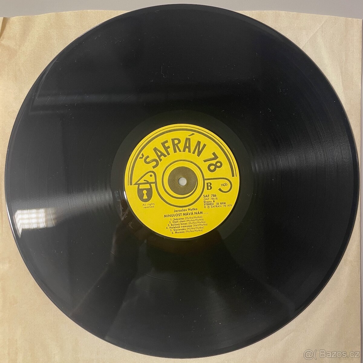 Jaroslav Hutka Minulost mává nám Šafrán – top stav+podpis - 7