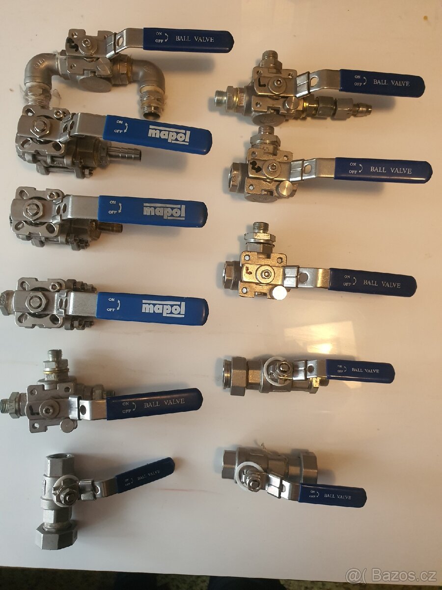 Mosazné,nerezové Ventily voda, topení - 7
