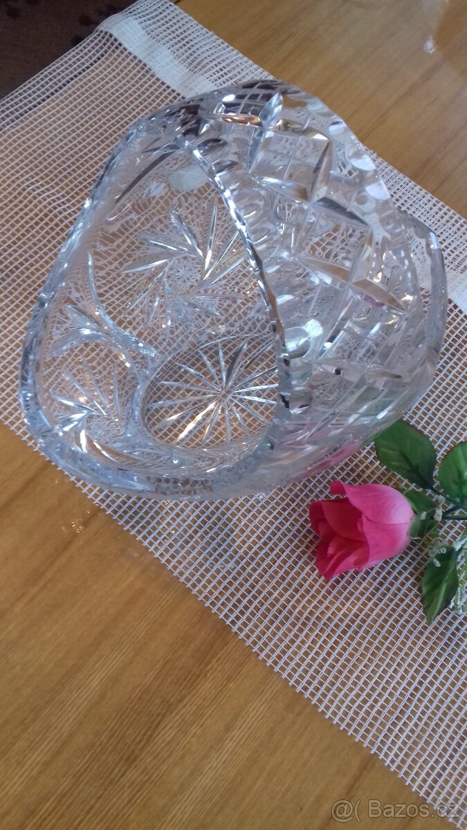 miska a svícen KOBALT // BROUŠENÉ SKLO - 7