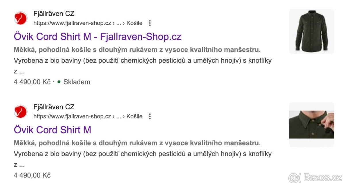 Manšestrová košile Fjallraven Ovik Cord Shirt M Autumn Leaf - 7