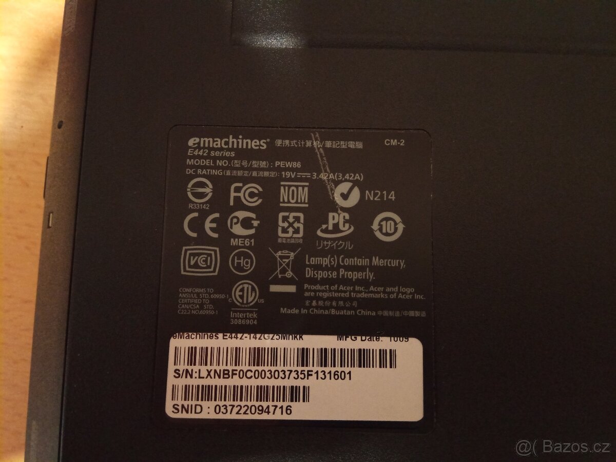 12... Acer eMachines E442 - 7