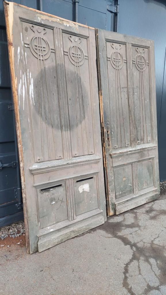 Dveře dvoukřídlé starožitné - 7
