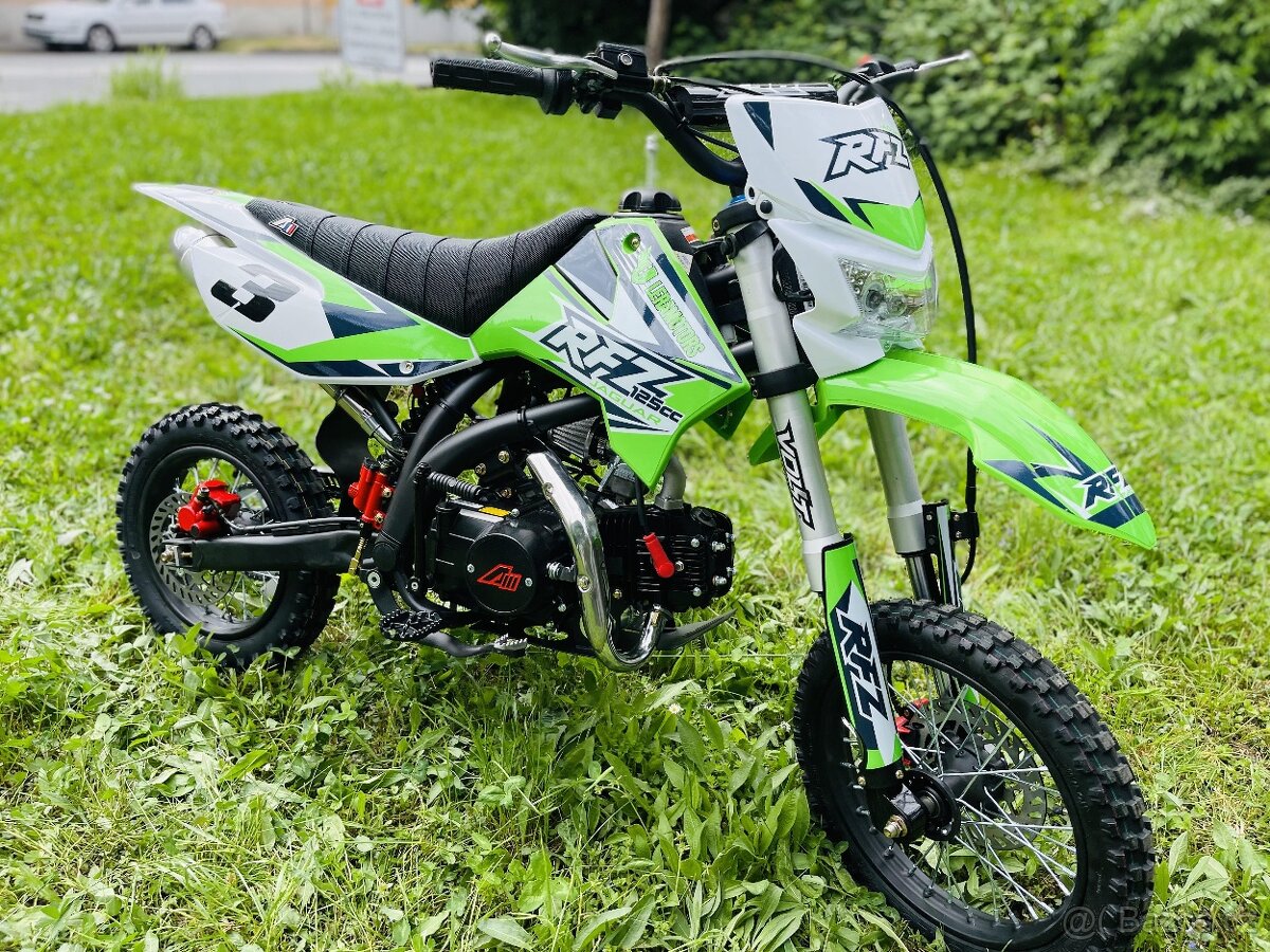 Pitbike Leramotors Jaguar 125ccm, kola 17/14, zelená - 7