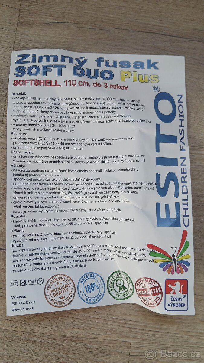 Zimní fusák zn. ESITO - 7
