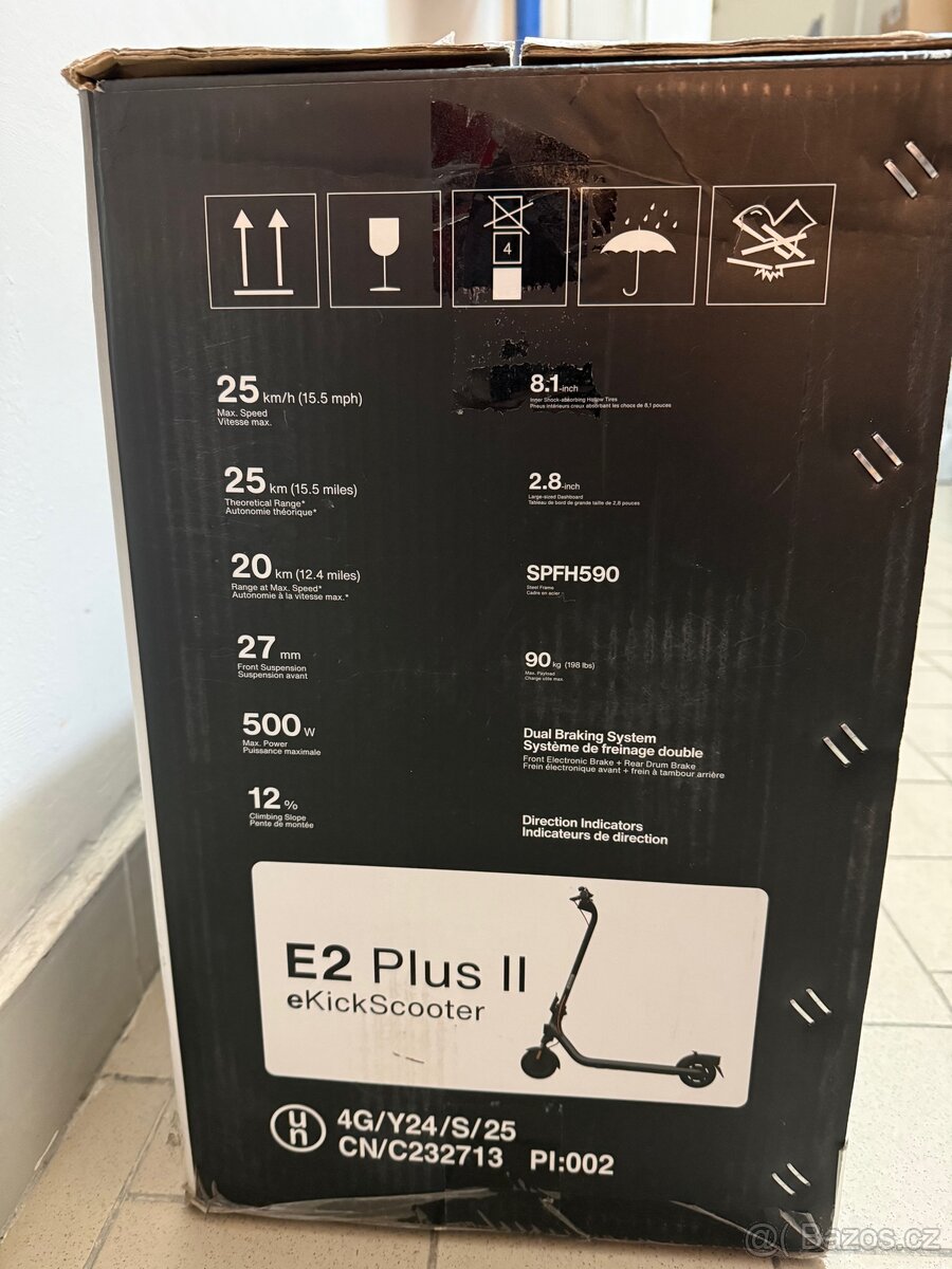 Elektrokoloběžka Segway E2 Plus 500W– Nepoužitá - 7