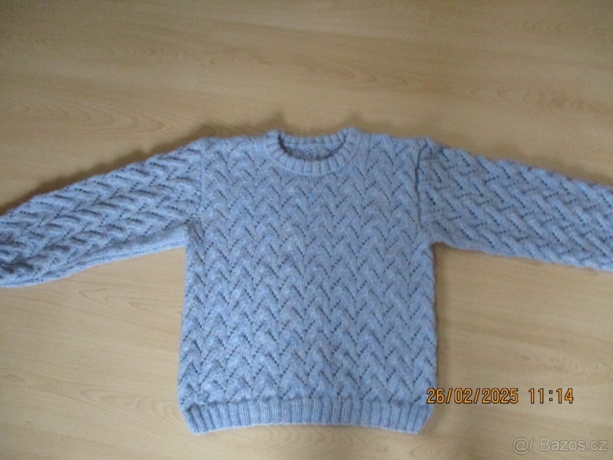 Nový ručně pletený dámský svetr - 7