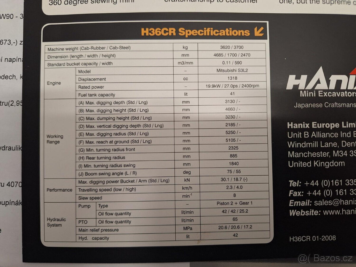Minibagr Hanix H36 R 3,6 tuny - 7