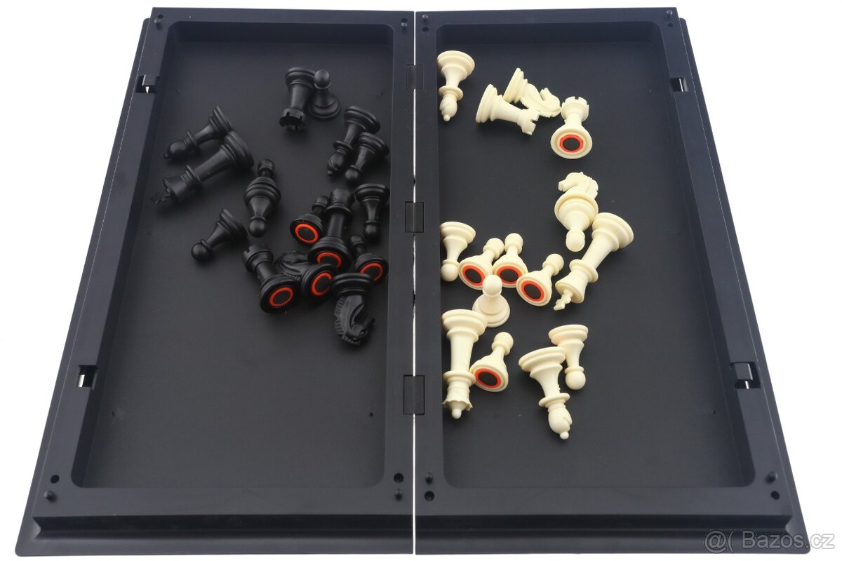 Magnetická plastová šachová sada 39x39 cm – skládací s figur - 7