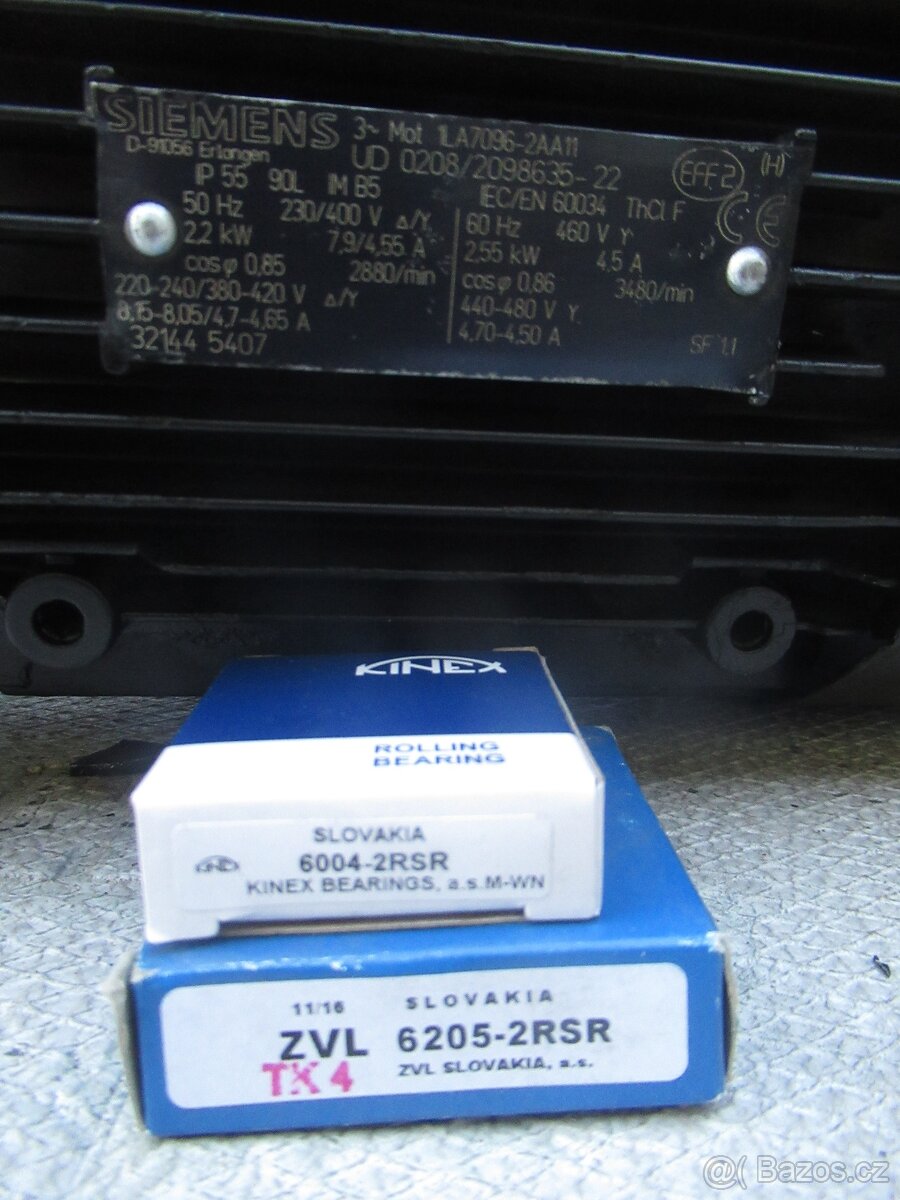 SIEMENS-přírubový elektromotor400V.2,2kw-2880ot.NOVÁ ložiska - 7