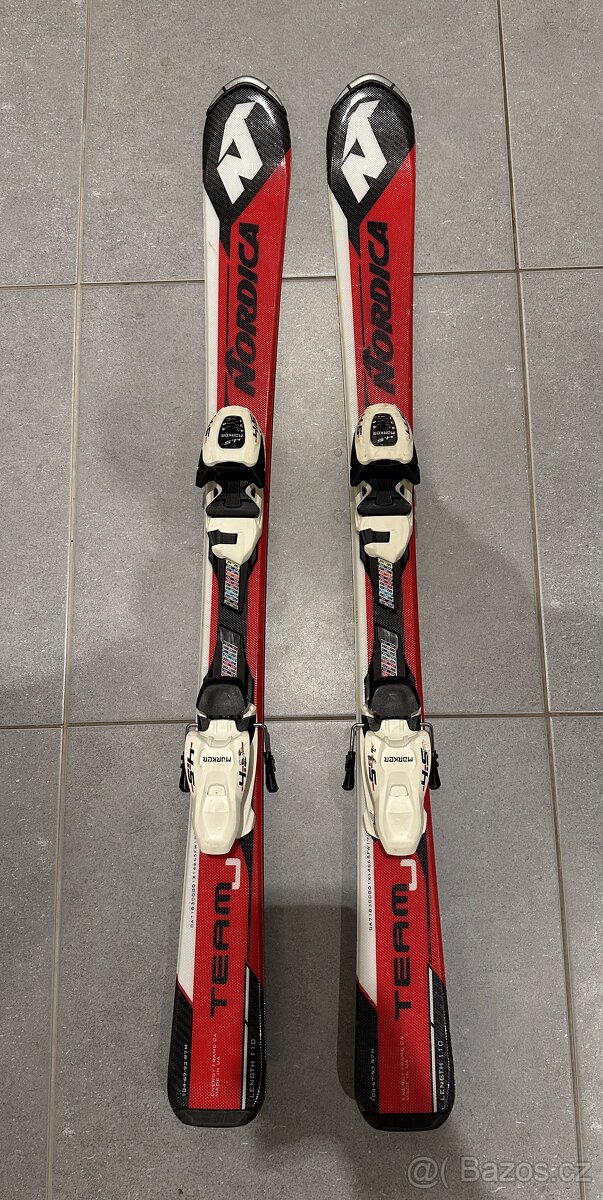 Nordica lyže 110 cm + vázání JR 4.5 - 7