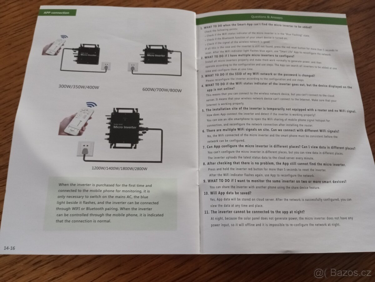solární střídač MPPT mikro invertor 800 W s WiFi - 7