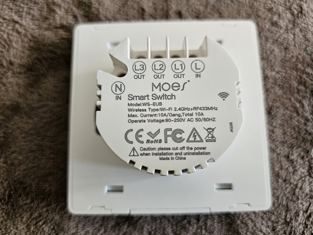 MOES smart Dvojitý Vypinač WIFI+RF433 switch - 7