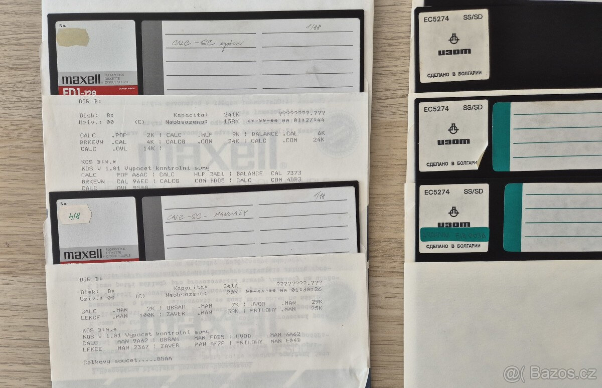Diskety 8" - 40 kusů, možno jednotlivě, 3 krabičky - 7