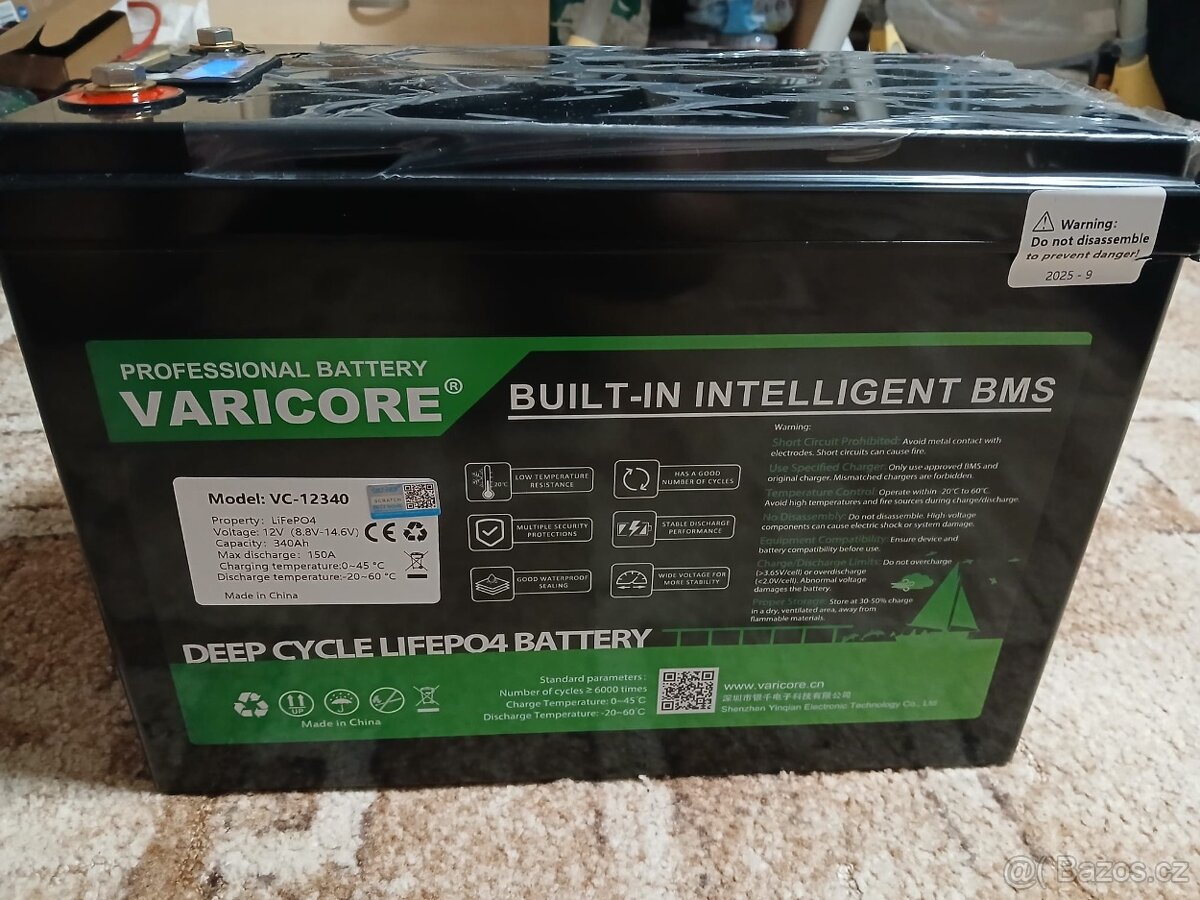 Prodám nový lifepo4 akumulátor Baterie 12v 320Ah 4kWh - 7