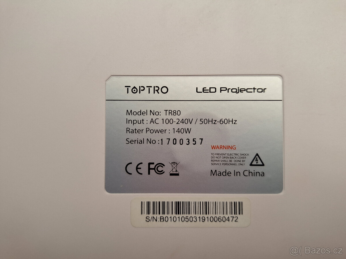 Projektor TOPTRO - 7