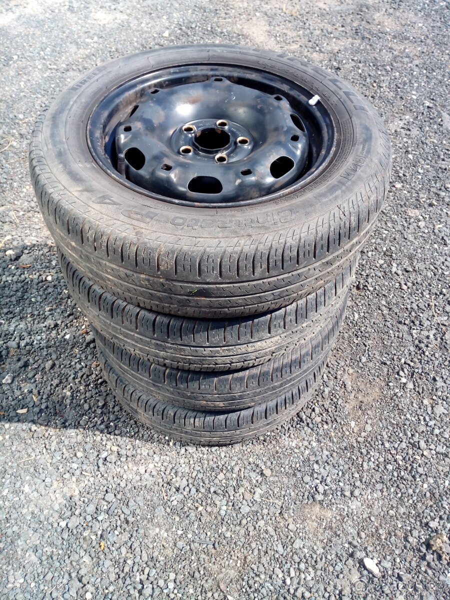 Sada kol 5x100, ET 35 vč. pneu Barum 165/70 R 14 - 7