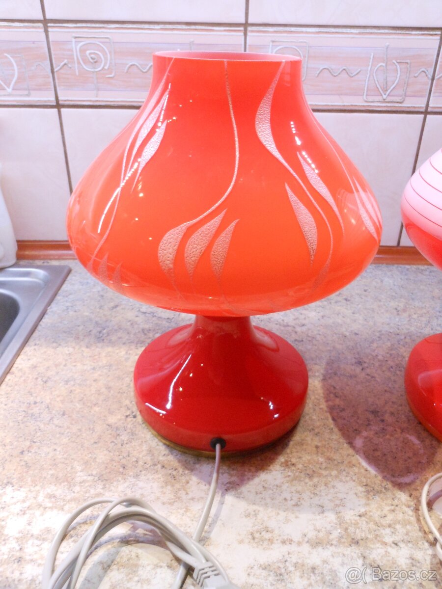 RETRO SKLENĚNÁ LAMPA - 7