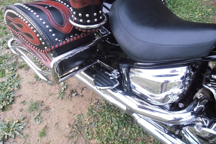 Masívní chrom plotny řidiče spolujezdce chopper,cruiser. - 7