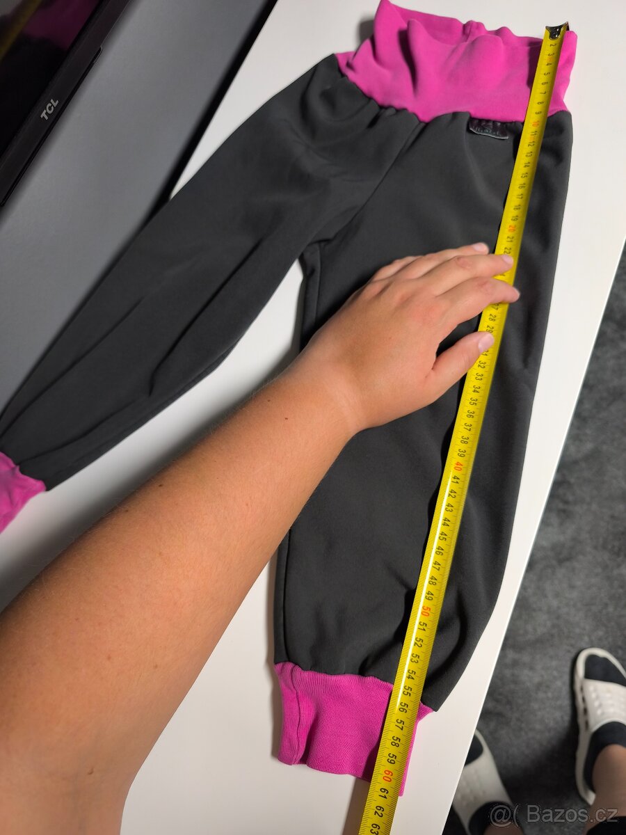 Dívčí softshellové kalhoty zateplené fleecem vel. 98 - 7