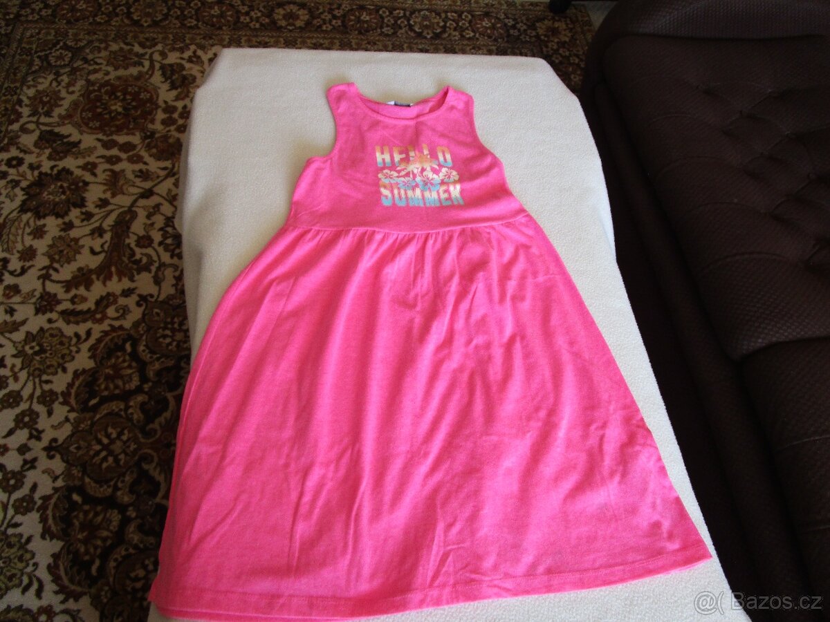 6x pěkné dívčí letní šaty, vel. 140-146, cena celkem - 7