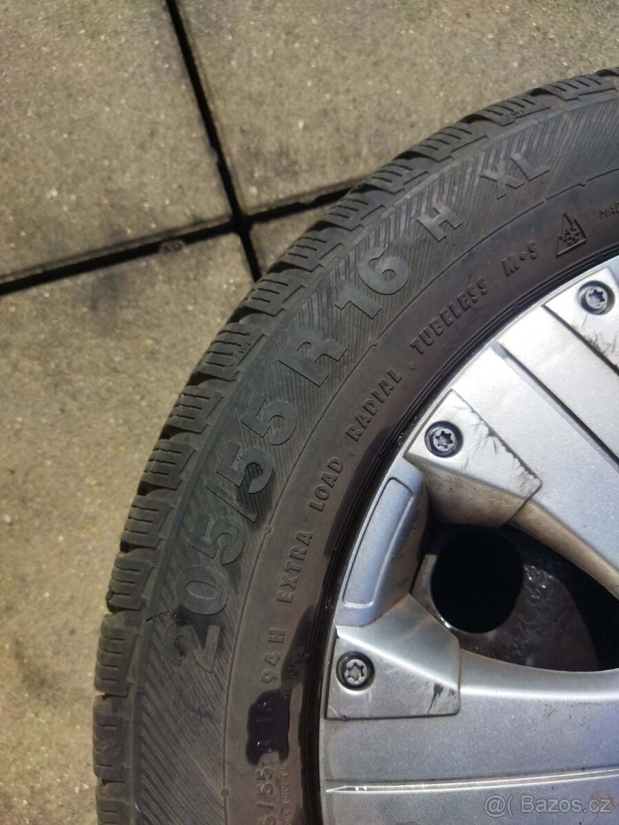 Plechové disky 5x112, zimné pneu 205/55 r16 - 7