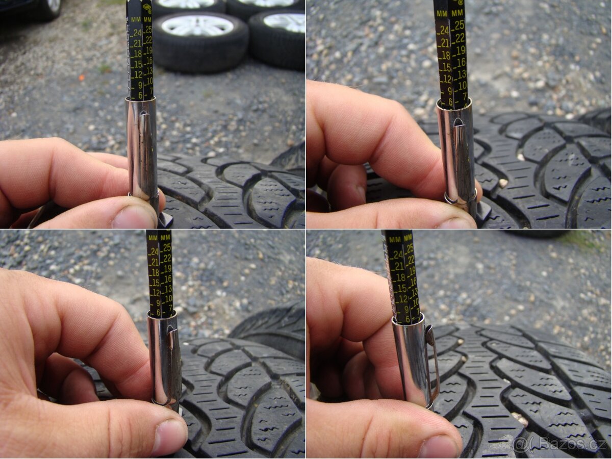 Sada 16" plechových disků 5x120 + zimní pneu Bridgestone - 7