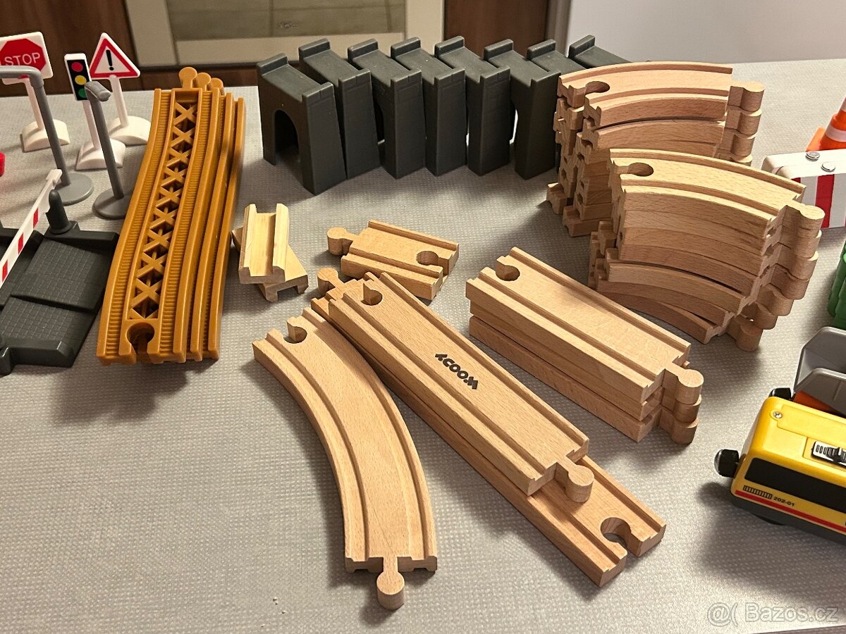 Woody Vláčkodráha s jeřábem 70 dílů - 7