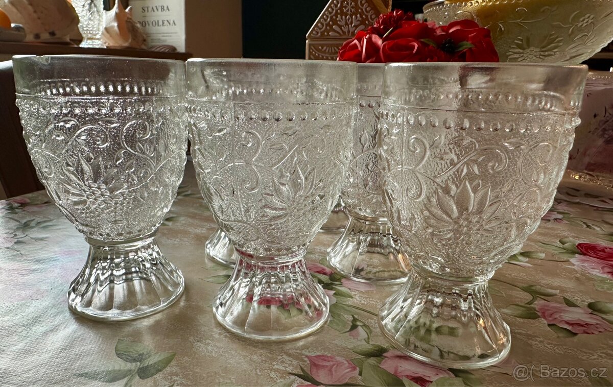 Cibulák sklo (od P.Pánka) retro Cechoslovakia 6+6+6 - 7