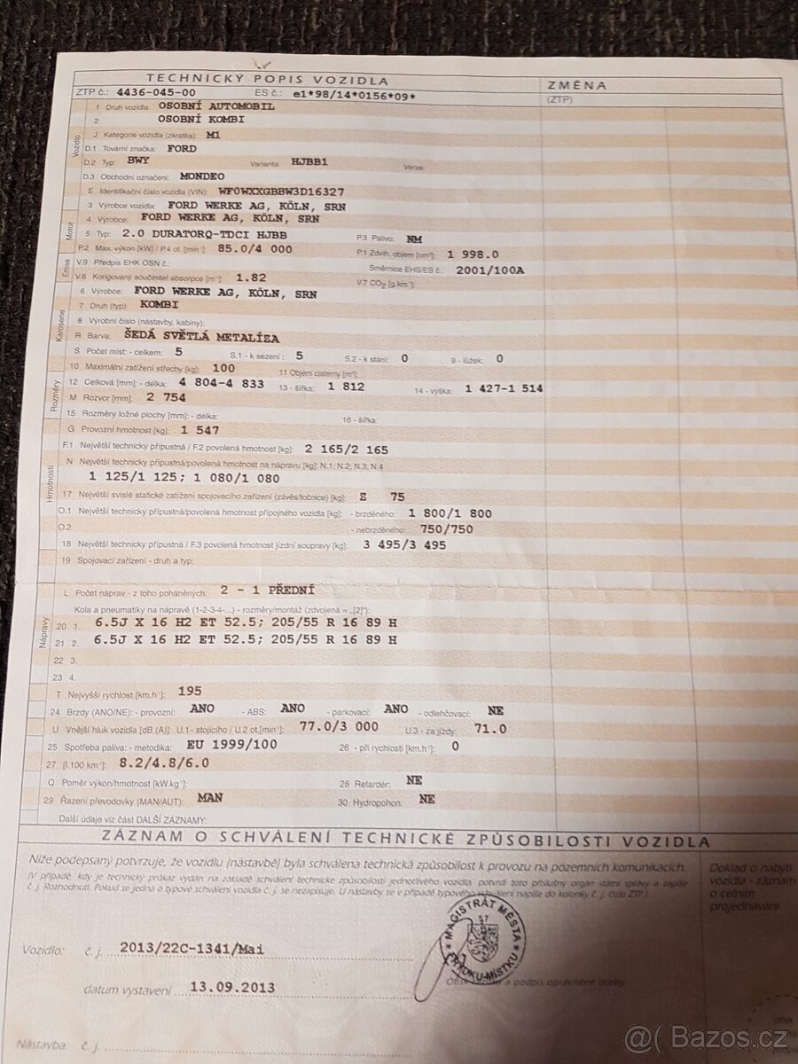 Turbo Ford Mondeo 2.0TDCi 85kw - 7