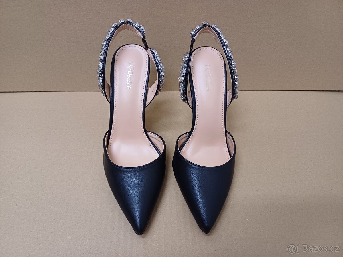 Černé lodičky volná pata vel.37 - 7