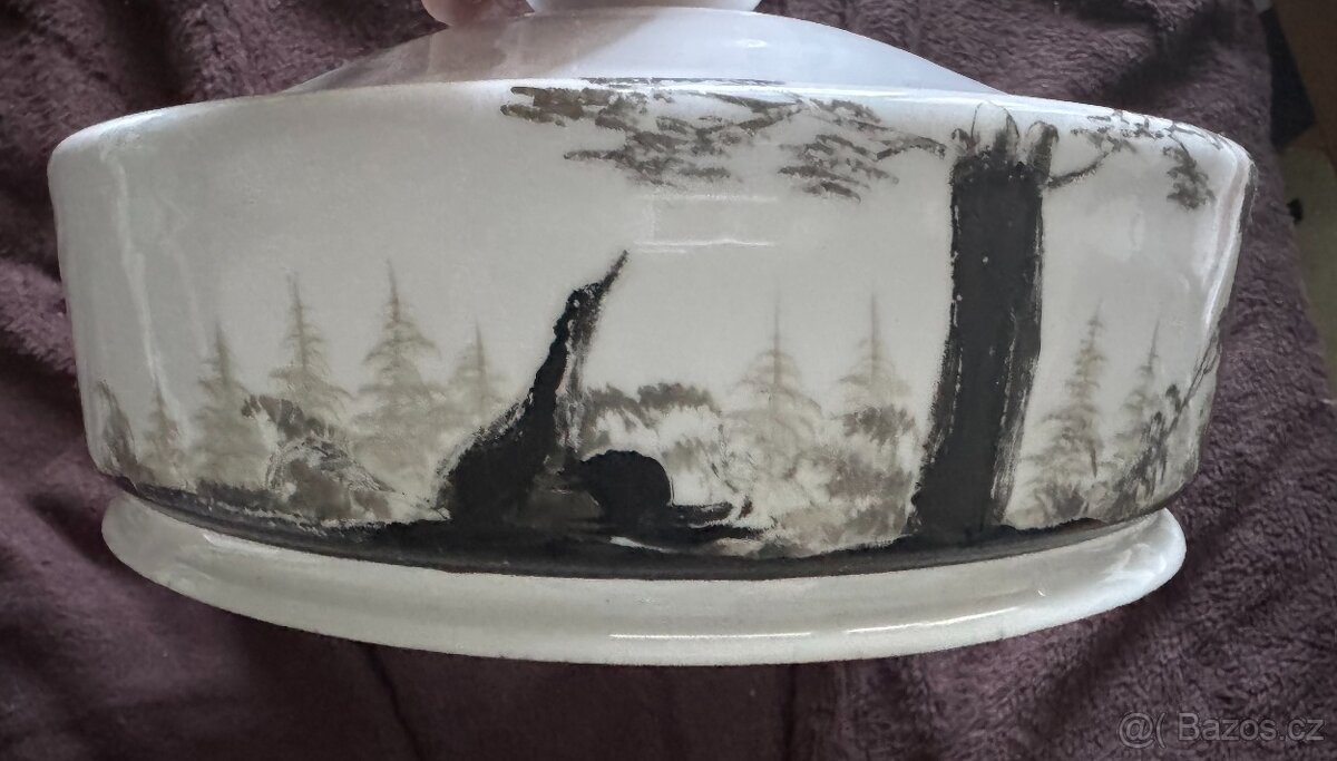 starožitné secesní stínidlo na stahovačku - 7