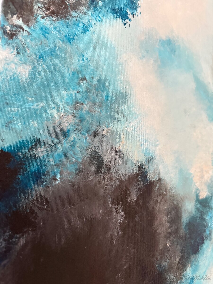 Abstraktní obraz Modrý anděl 120x80cm - 7