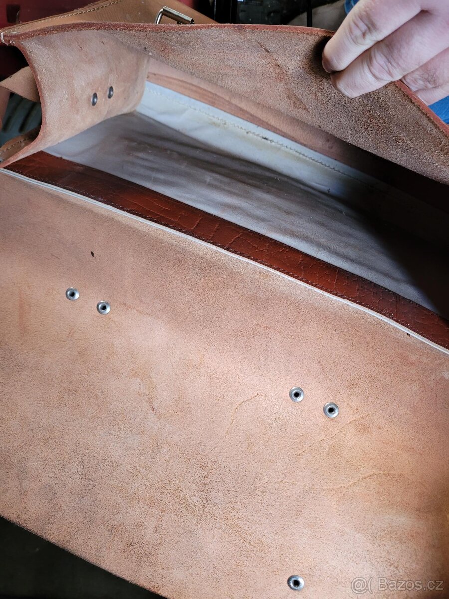 Brašna na nářadí kožená stará nepoužitá - 7