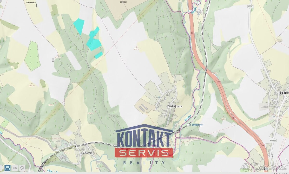 Prodej lesních pozemků u obce Radostín, ev.č. VŠ-7690 - 7