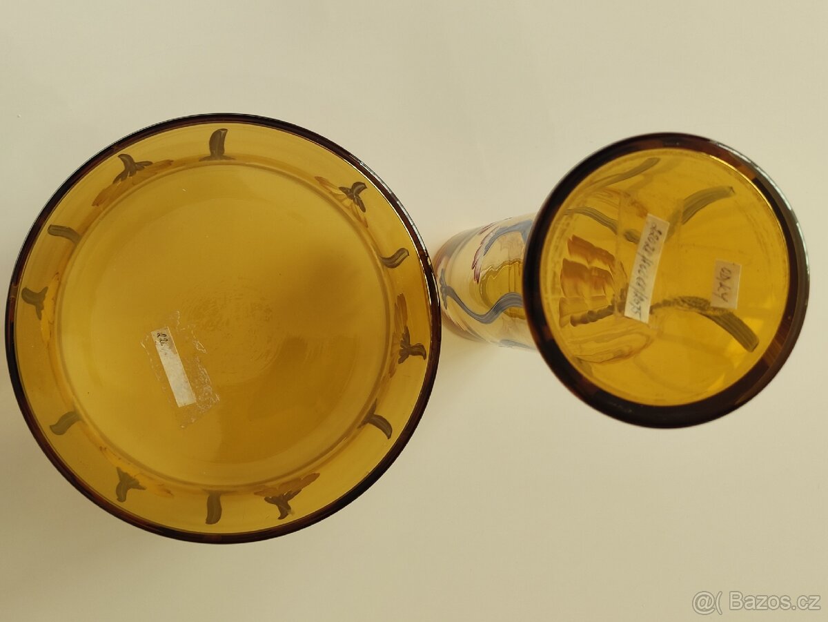 Stará secesní váza a mísa - 7