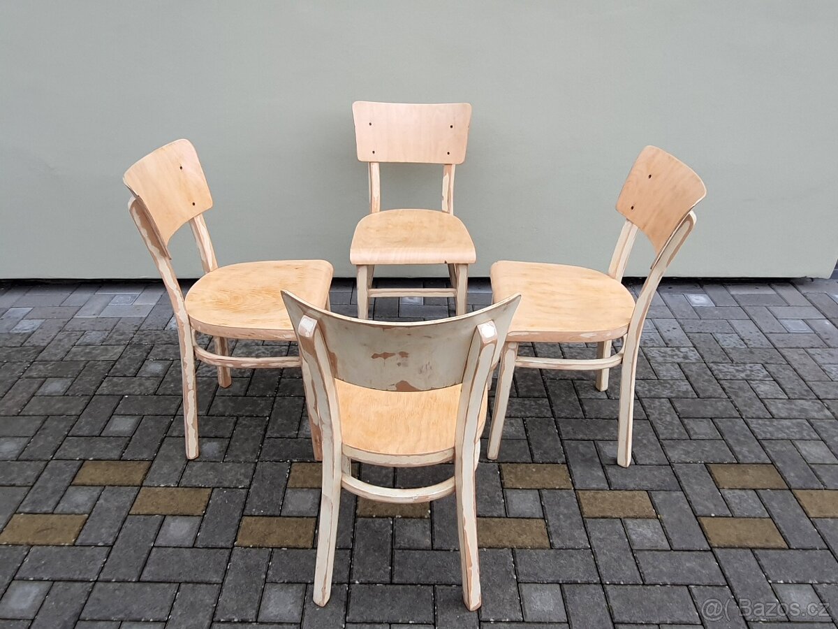 Celodřevěné jídelní židle TON po renovaci - 7