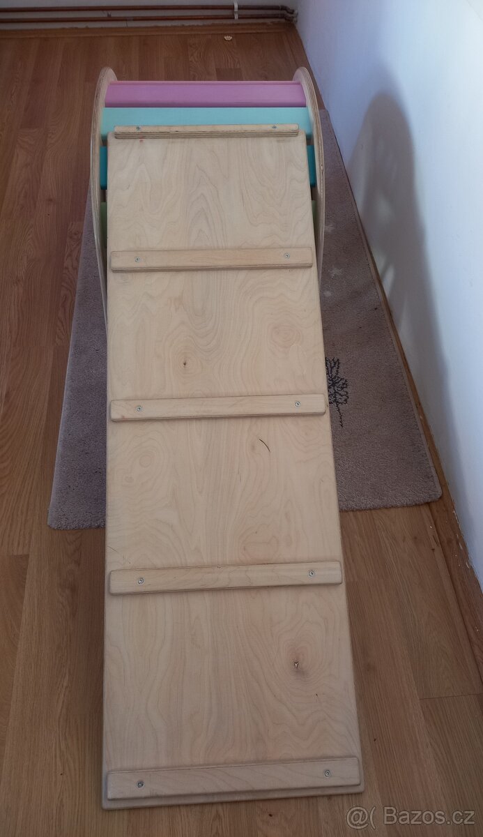 Hinta dřevěná houpačka duha - 7