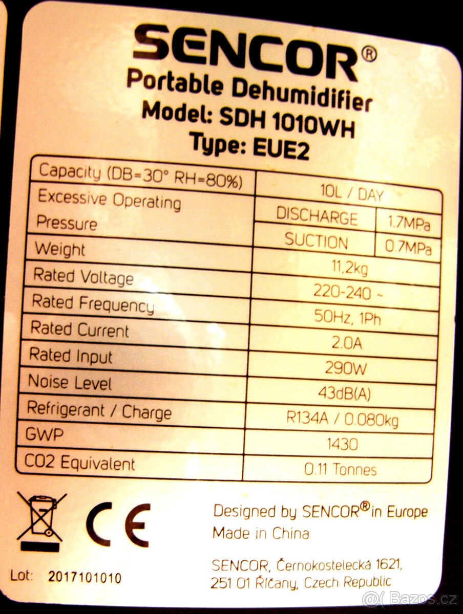 Odvlhčovač vzduchu Sencor - 7
