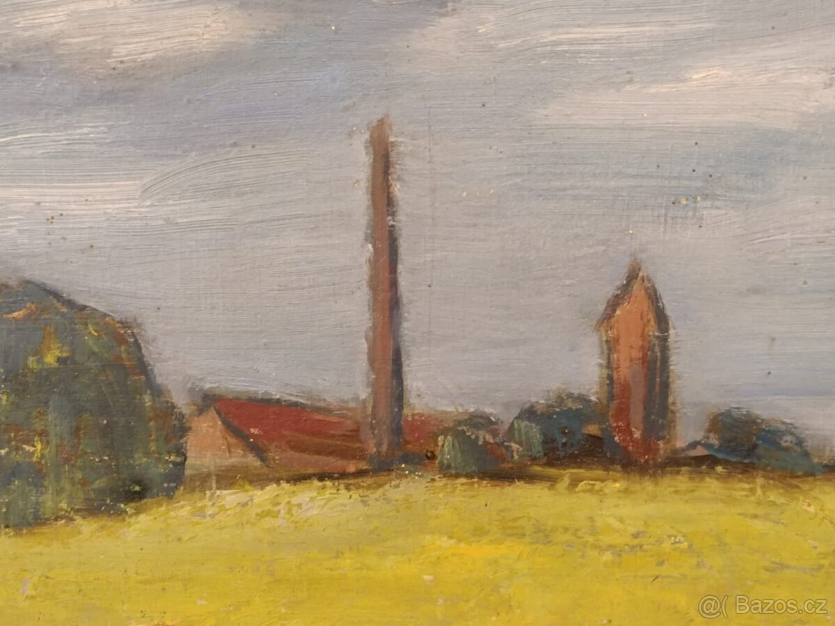 Obraz Jindřichův Hradec, Cihelna, olej 37x40 - 7