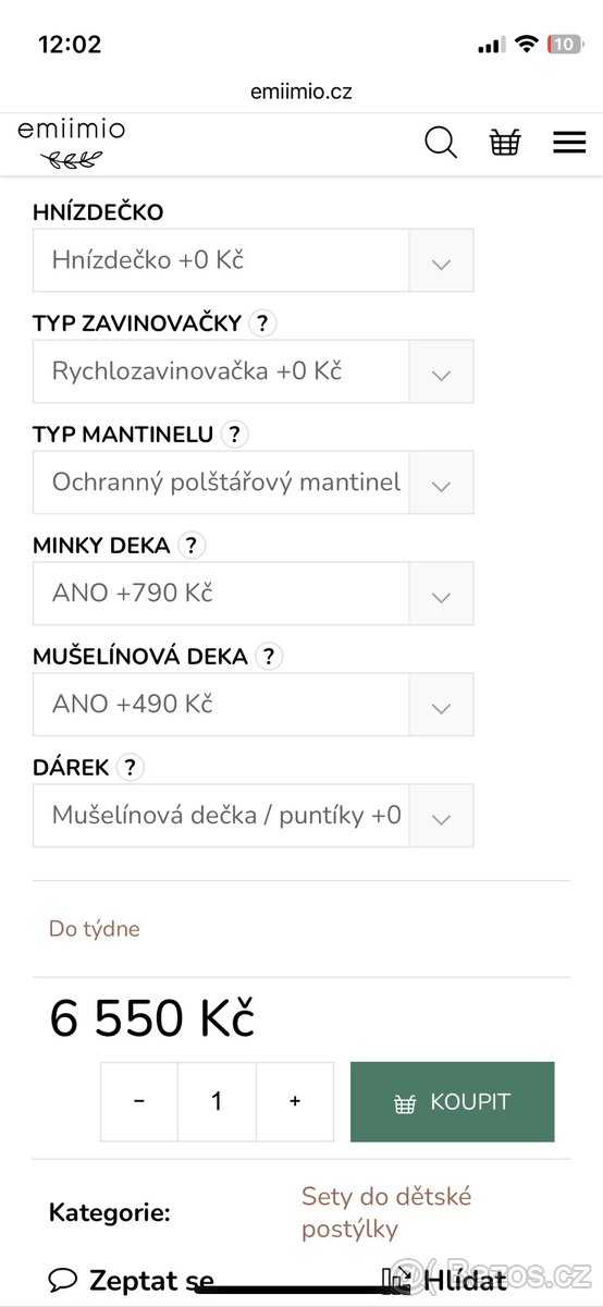 Set do postýlky pro miminko, emiimio - 7