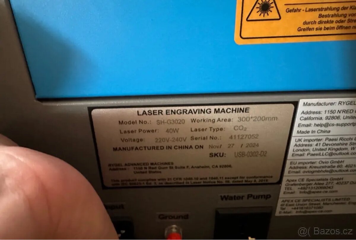 laserová řezačka s gravírovací plochou 300x200mm - 7
