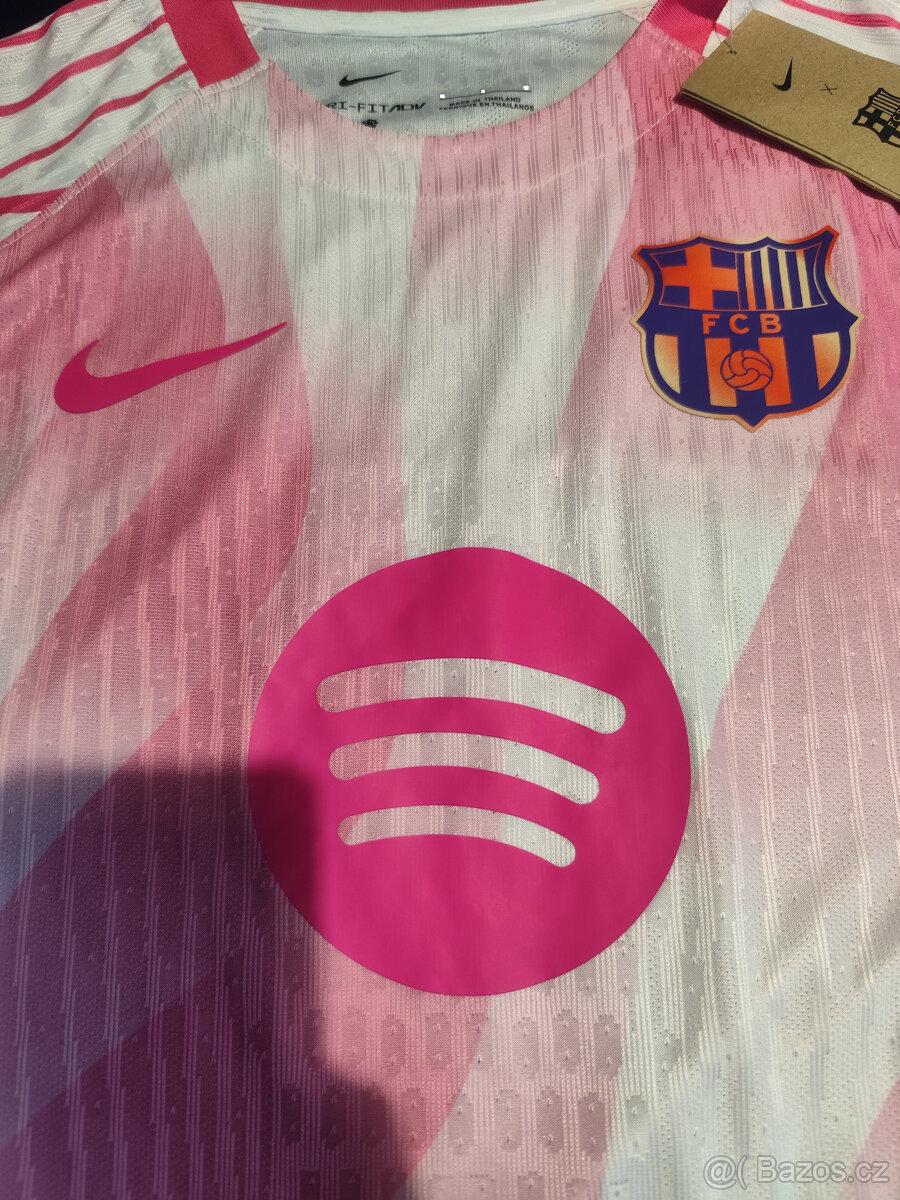 Dres Fc Barcelona Ružový Hráčsky Unikátny Nový s visačkami - 7